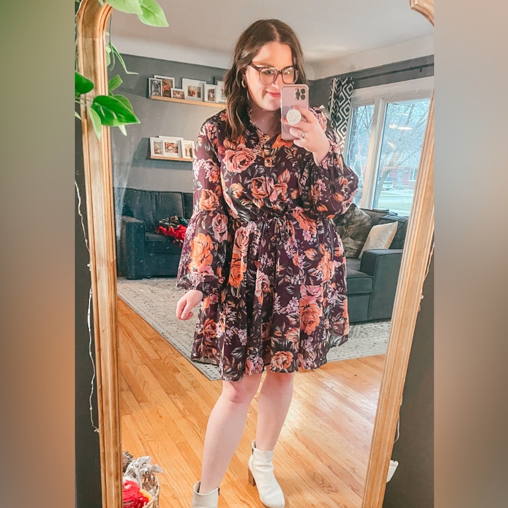 Floral Long Sleeve Dress